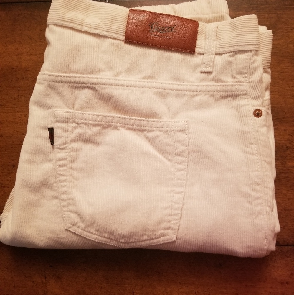 Mens Gucci thin corduroy pants